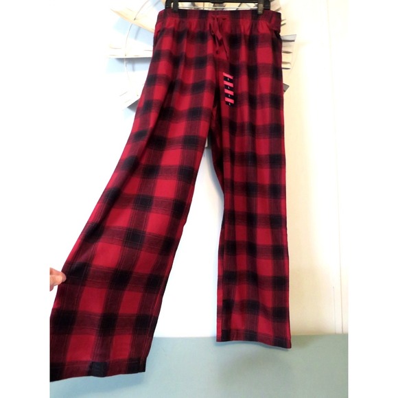 NWT Blue Mountain Buffalo Check Pajama Lounge Pants Size Large Red Black Plaid - Picture 2 of 10